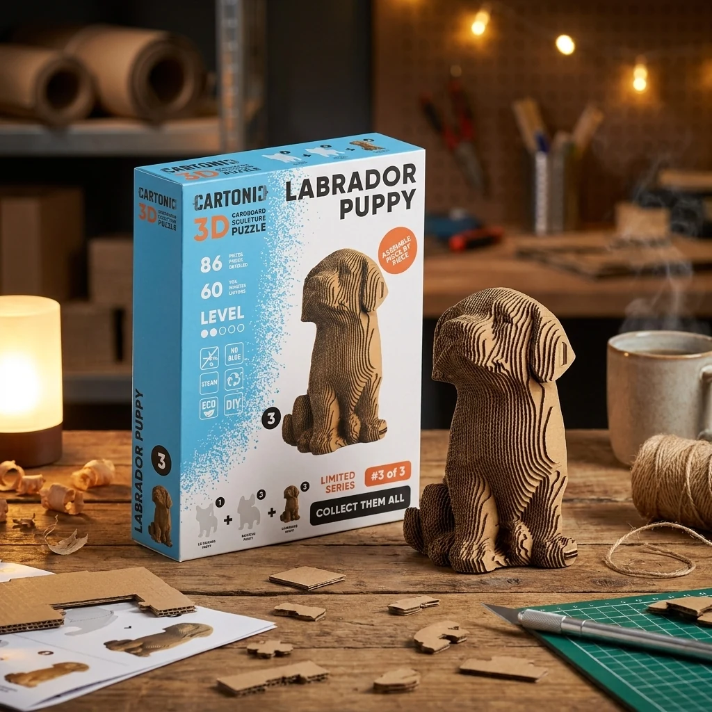 Картонний 3D пазл "Щеня labrador"