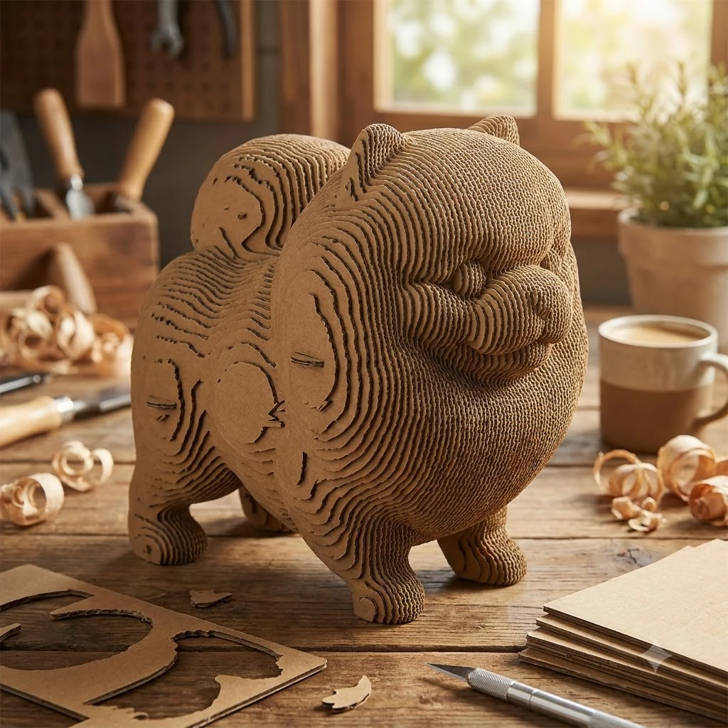 Картонний 3D пазл "Шпіц"