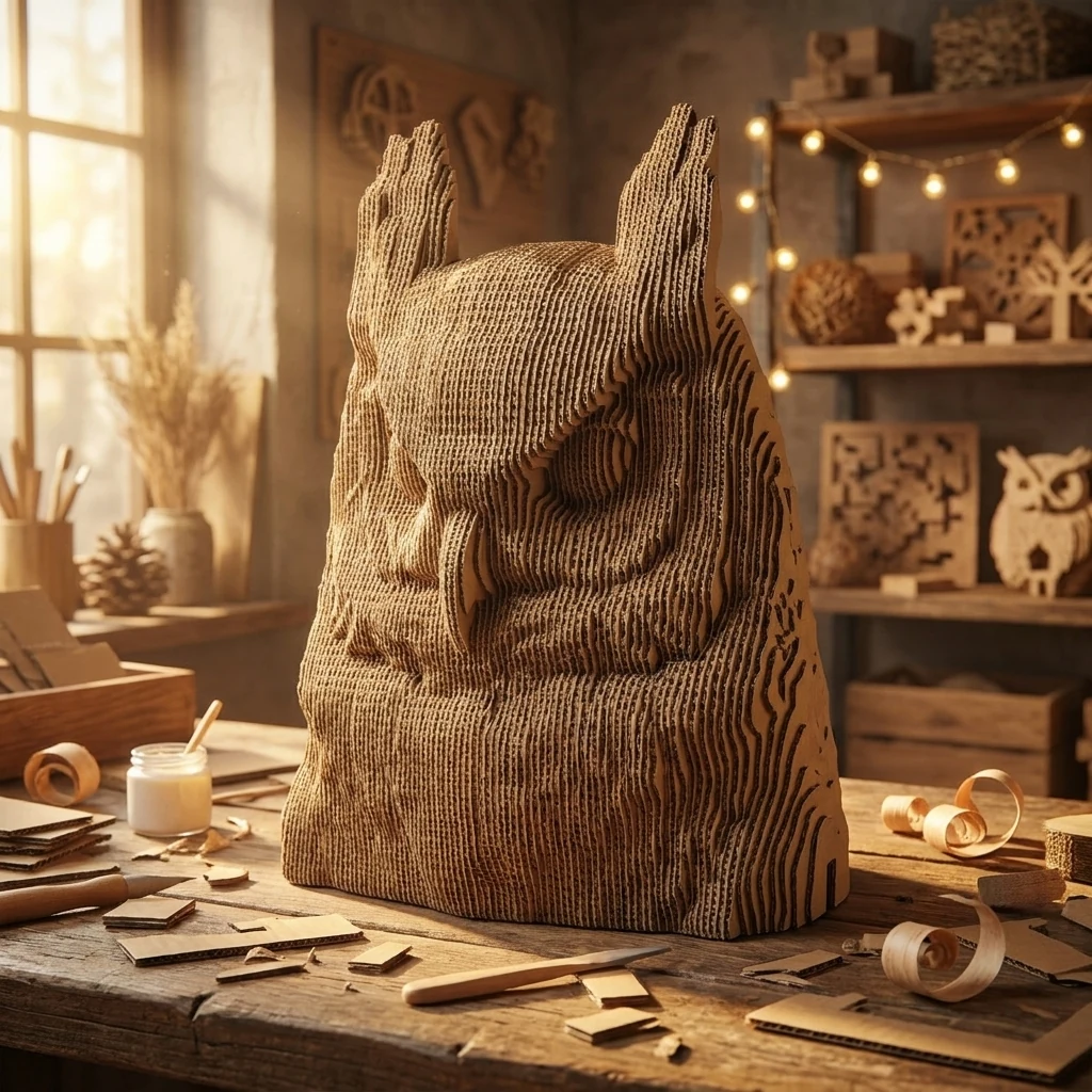 Картонний 3D пазл "Сова"