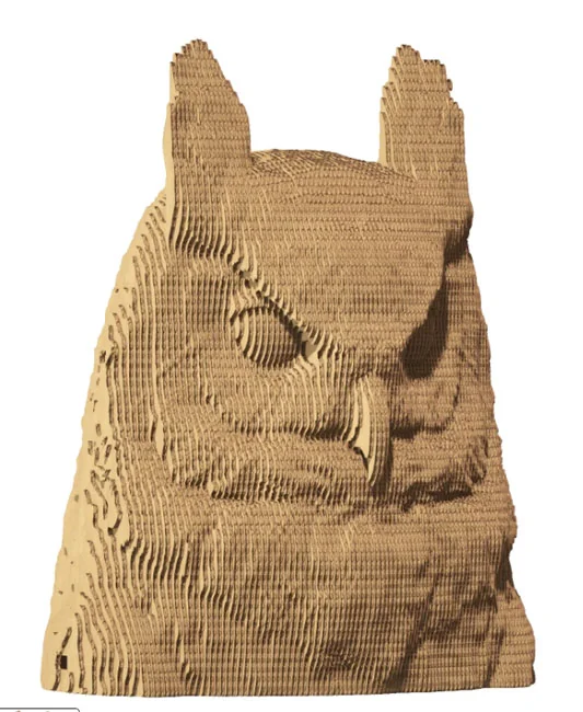 Картонний 3D пазл "Сова" — фото 2