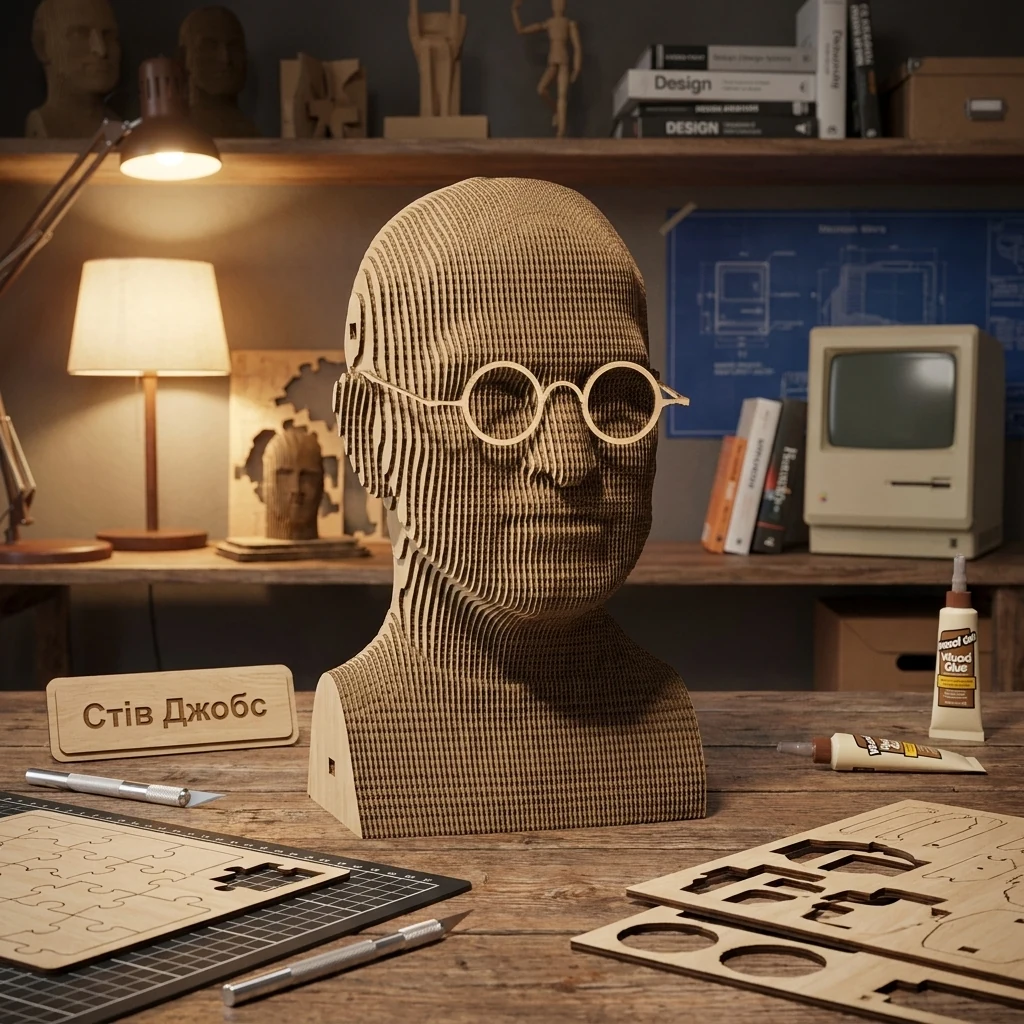Картонний 3D пазл "Стів Джобс"