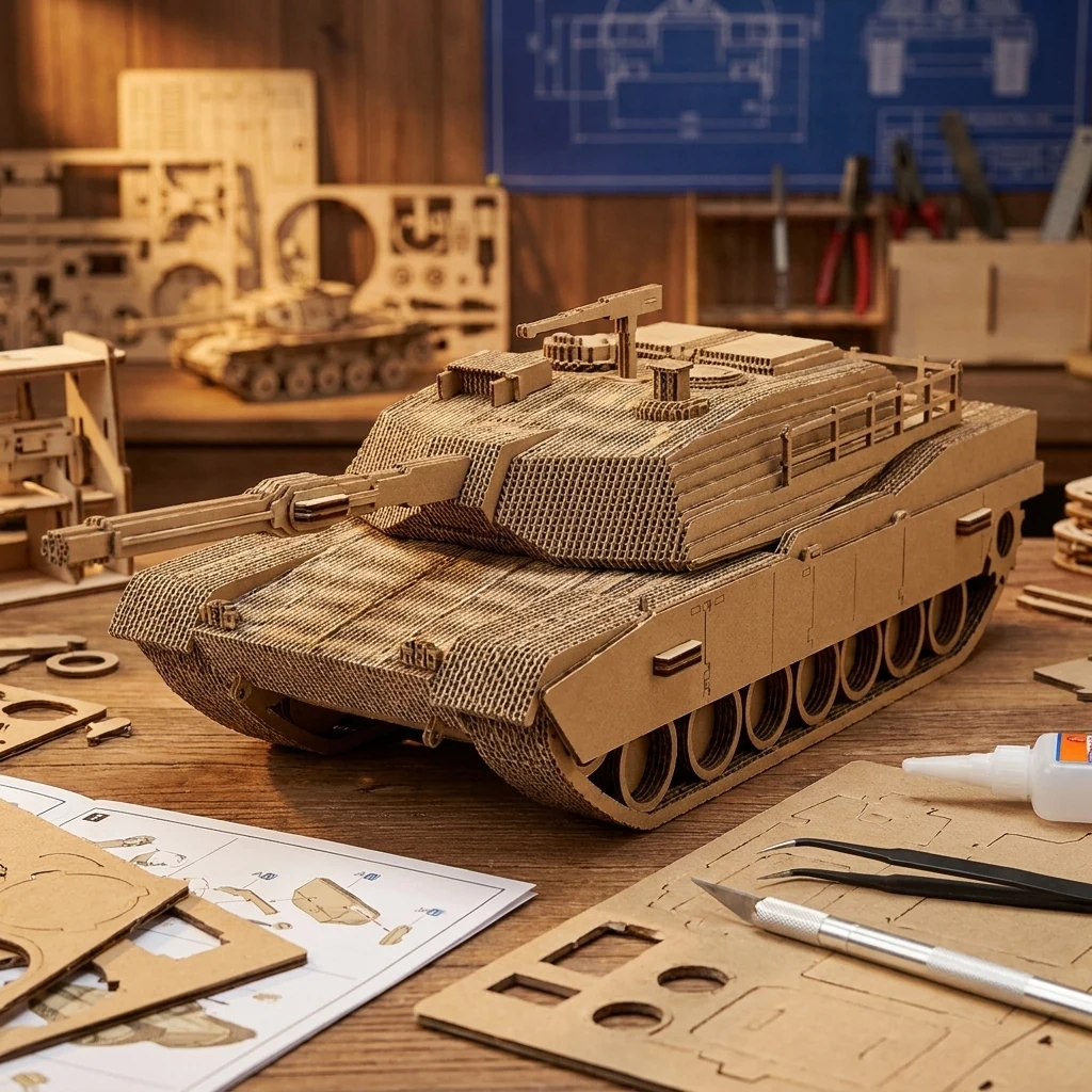 Картонний 3D пазл "Танк"