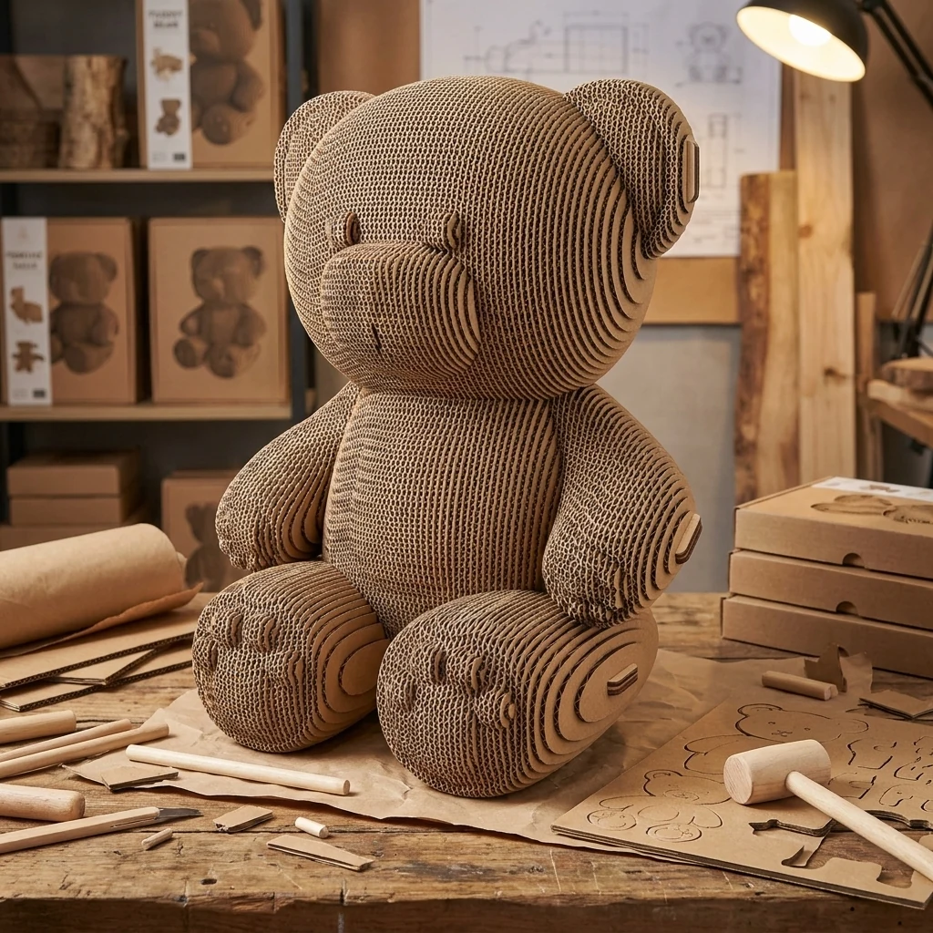 Картонний 3D пазл "Ведмедик"