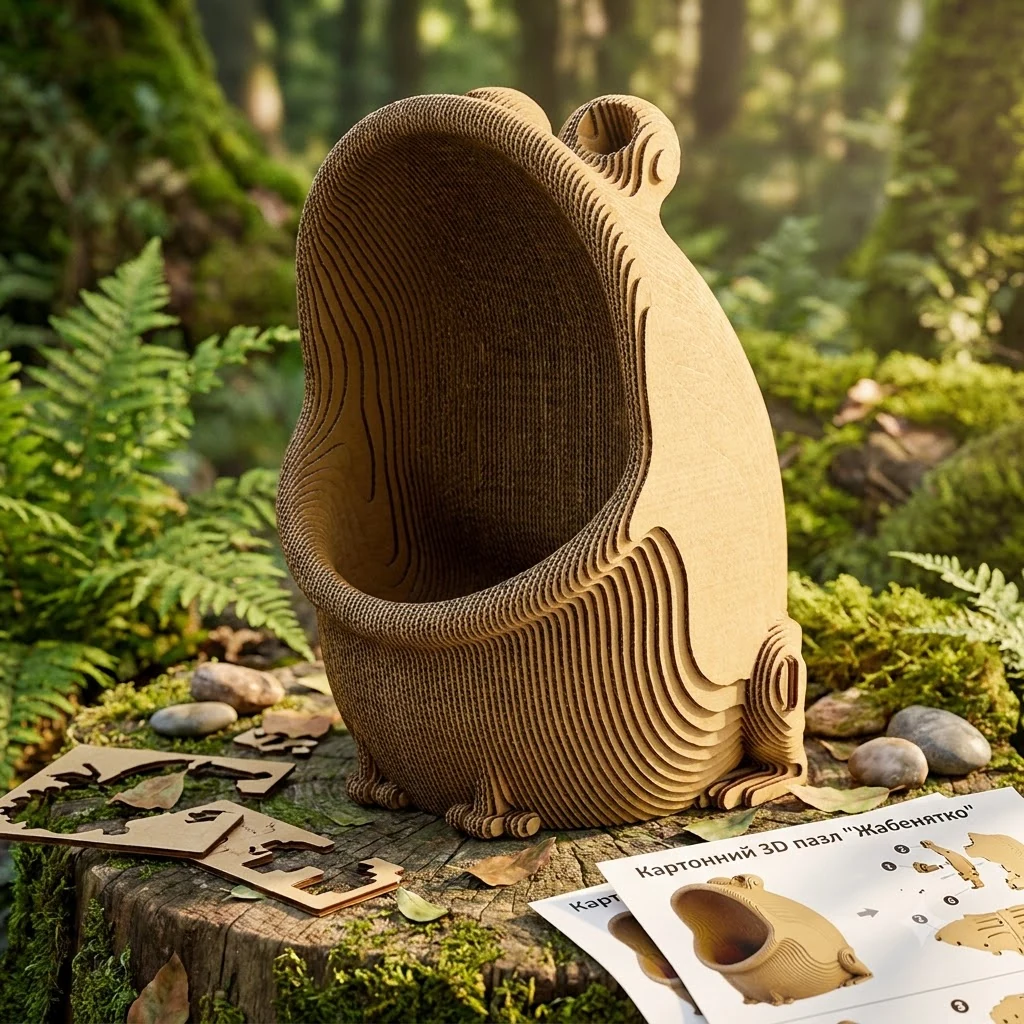 Картонний 3D пазл "Жабенятко"