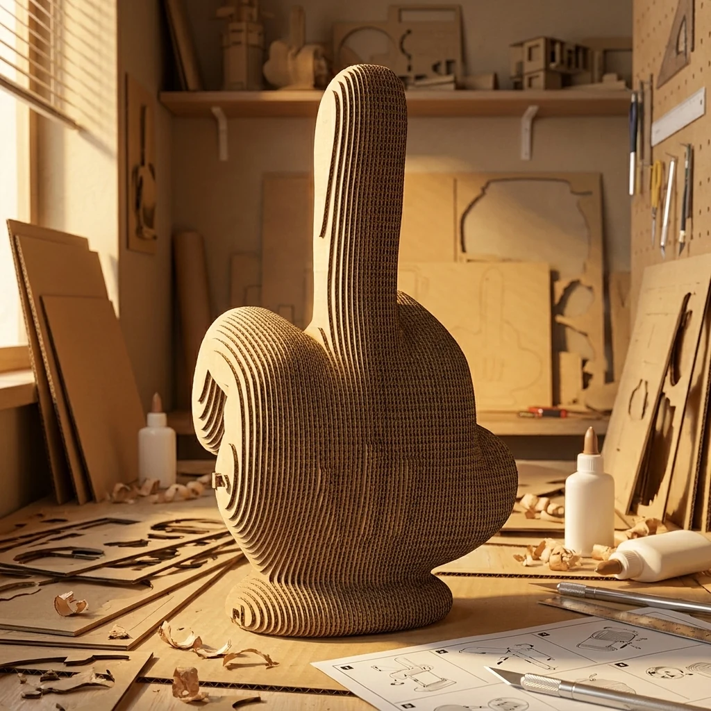 Картонний 3D пазл "Жест"