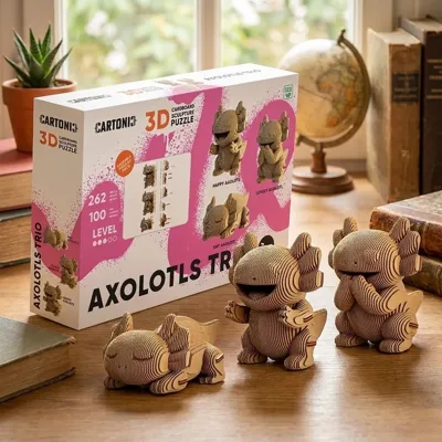 Картонний конструктор Cartonic 3D Puzzle Axolotls Ttrio