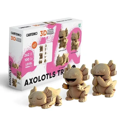Картонний конструктор Cartonic 3D Puzzle Axolotls Ttrio