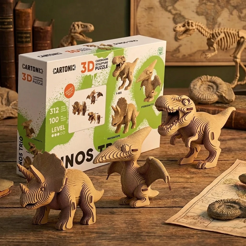 Картонний конструктор Cartonic 3D Puzzle Dino Ttrio