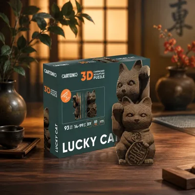 Картонний конструктор Cartonic 3D Puzzle Lucky Cat