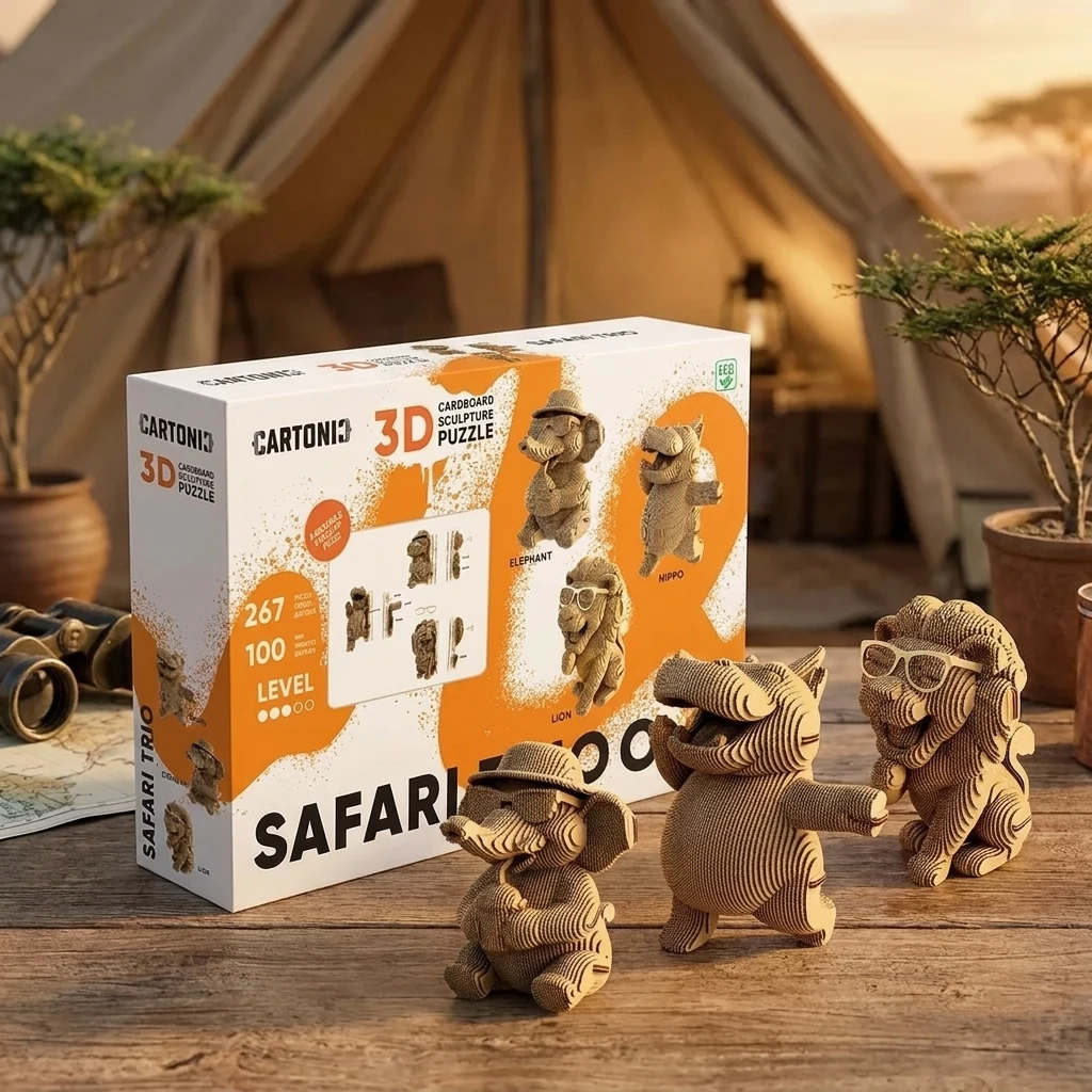 Картонний конструктор Cartonic 3D Puzzle Safari Ttrio