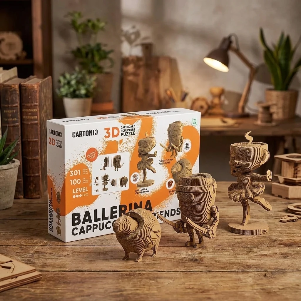 Картонний конструктор Cartonic 3D Puzzle Ballerina Cappuccina And Friends