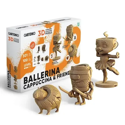Картонний конструктор Cartonic 3D Puzzle Ballerina Cappuccina And Friends