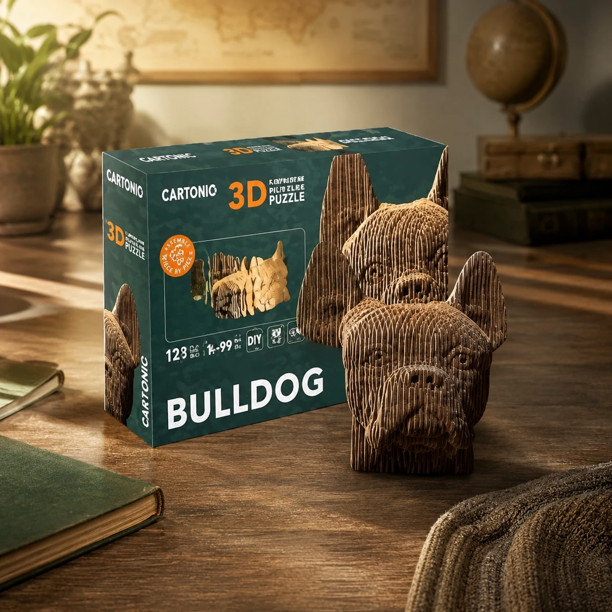 Картонний конструктор Cartonic 3D Puzzle Bulldog — Пазли