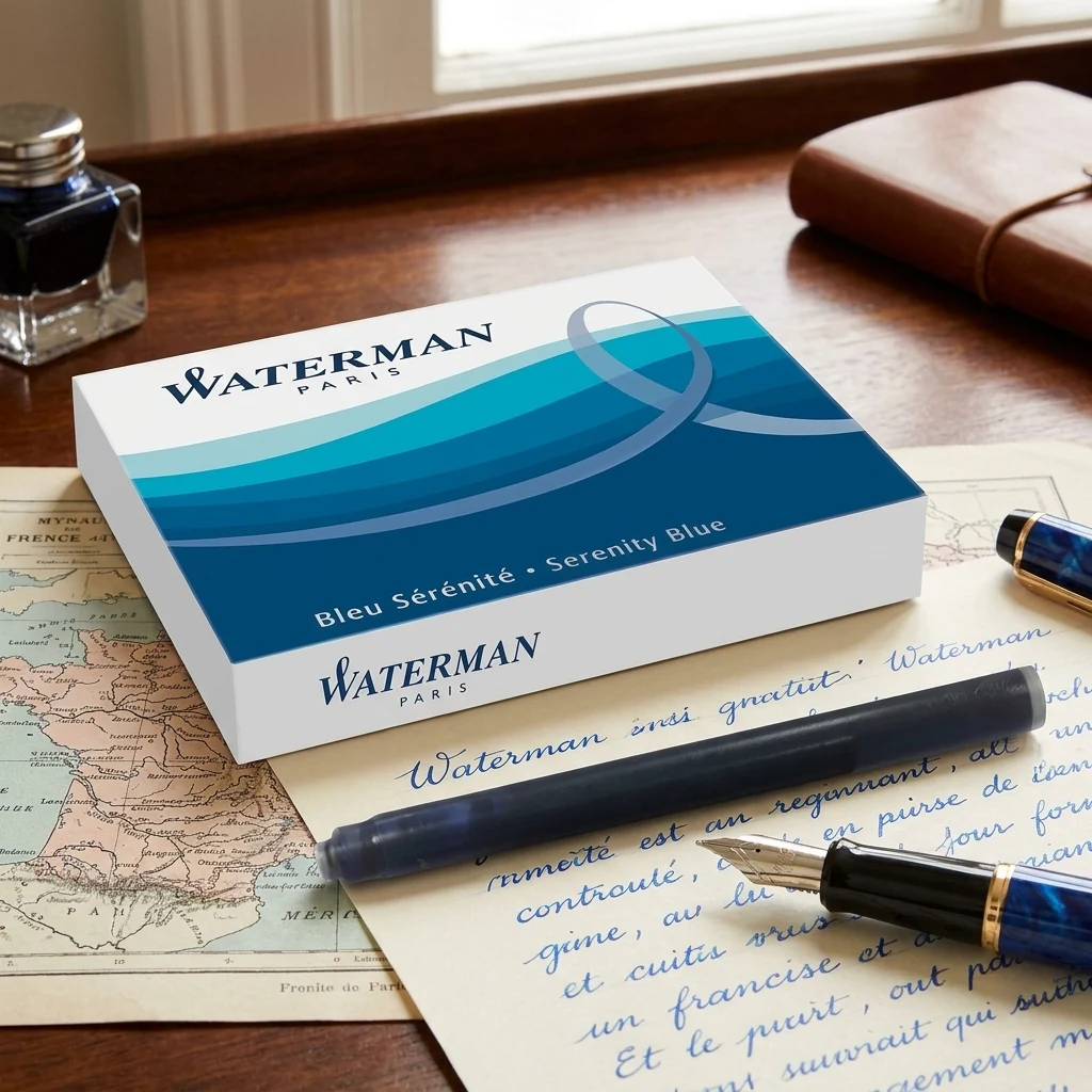 Картридж до ручки "Waterman" довгий 1 шт синій