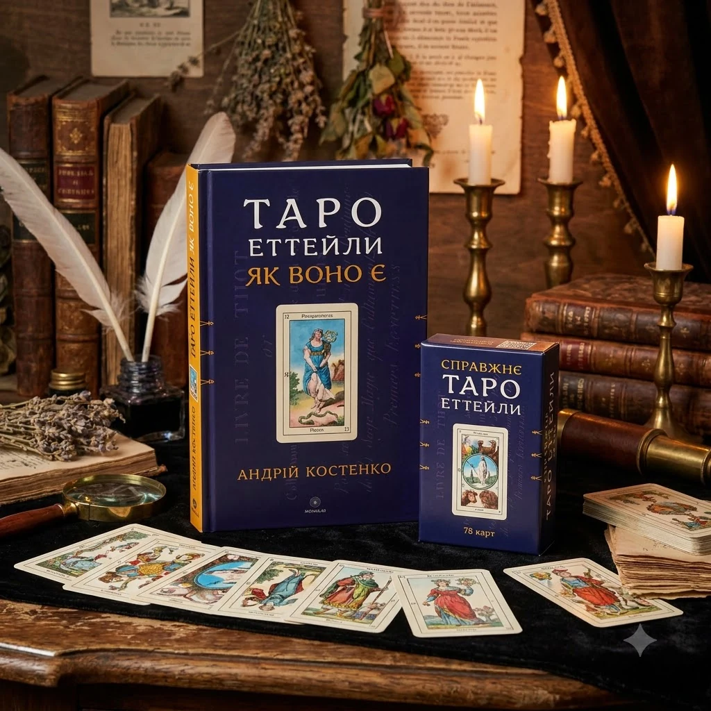 Карти ТАРО. Справжнє Таро Еттейли. 78 карт.+ книга Таро Еттейли як воно є — А. Костенко