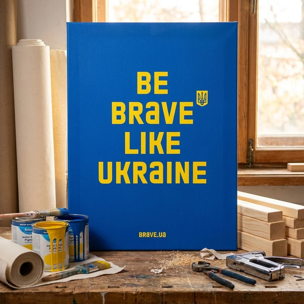Картина-постер 30х40 "Be brave like.Синій"
