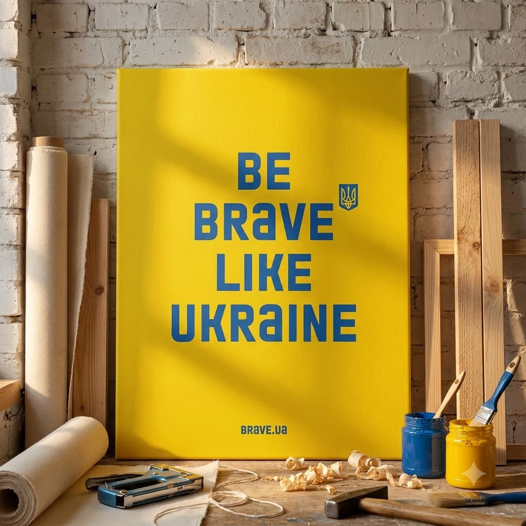 Картина-постер 30х40 "Be brave like.Жовтий"