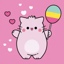Картина за номерами 25*25 см "Pembe the Cat. Balloon" акрил