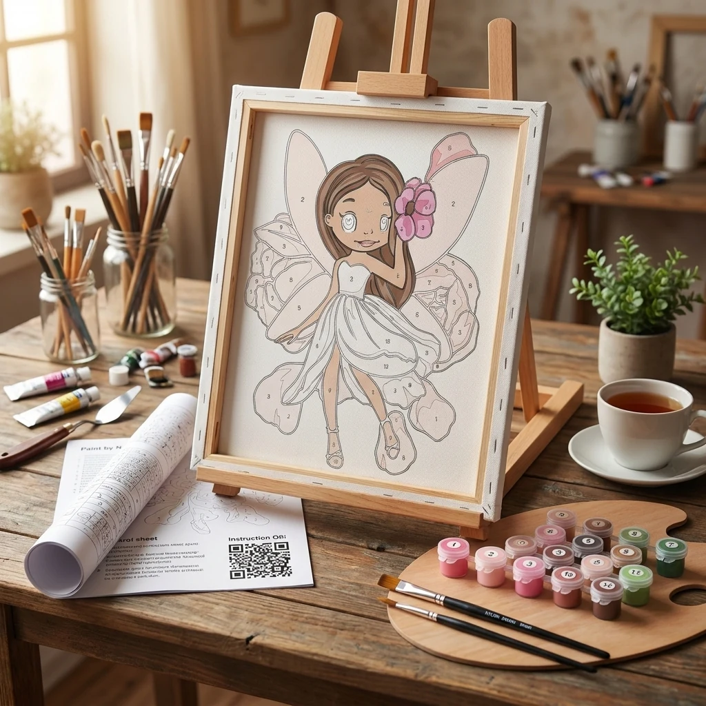 Картина за номерами 25*25 см "Вишукана чарівниця"