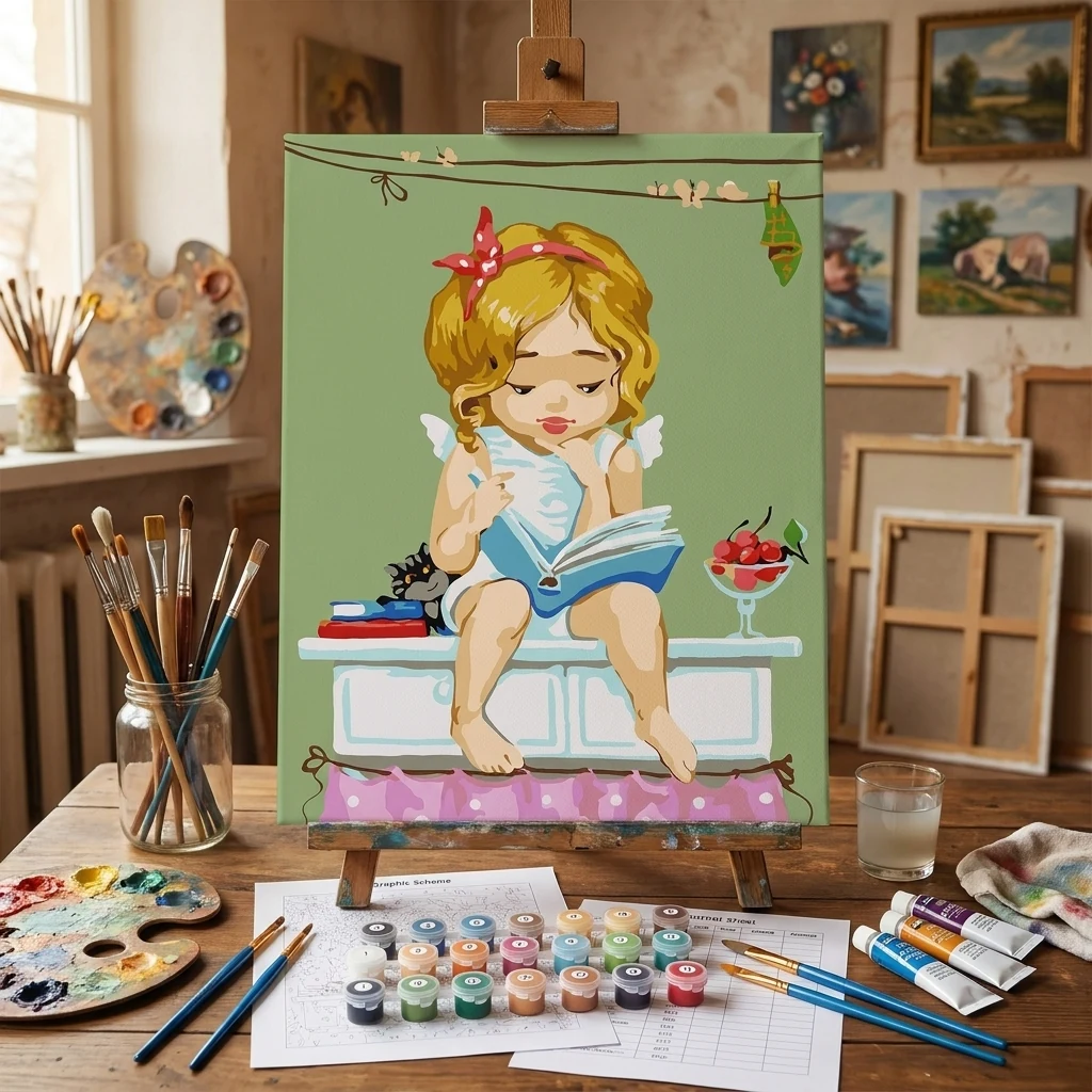 Картина за номерами 30*40 см "Улюблена книга" акрил