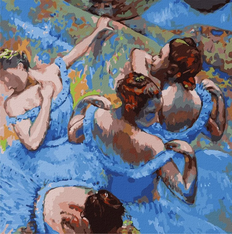 Картина за номерами 40*40 см "Блакитні танцівниці"