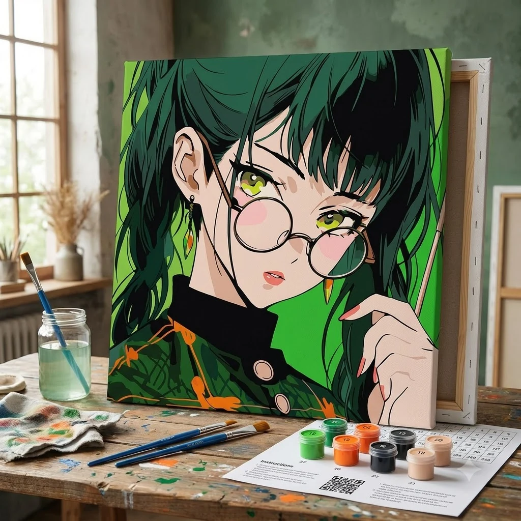 Картина за номерами 40*40 см "Магія зелених очей"