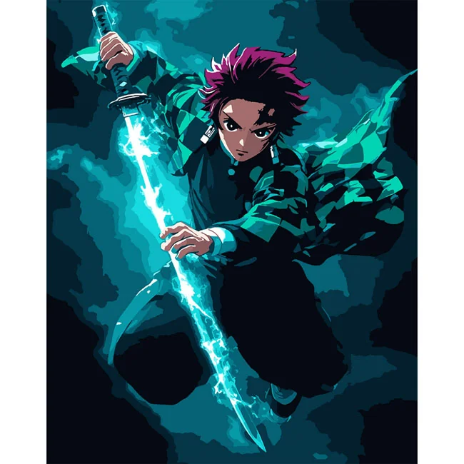 Картина за номерами 40*50 см "Demon Slayer Tanjiro Kamado" акрил