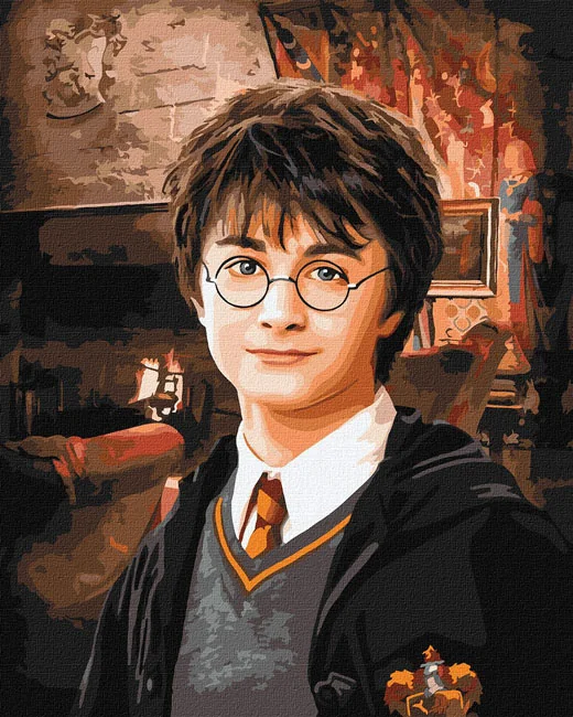 Картина за номерами 40*50 см "Harry Potter: Вітальня Ґрифіндору" акрил складність 5