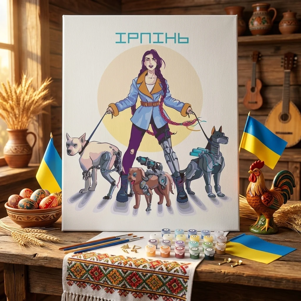 Картина за номерами 40*50 см "Хоробрий Ірпінь"