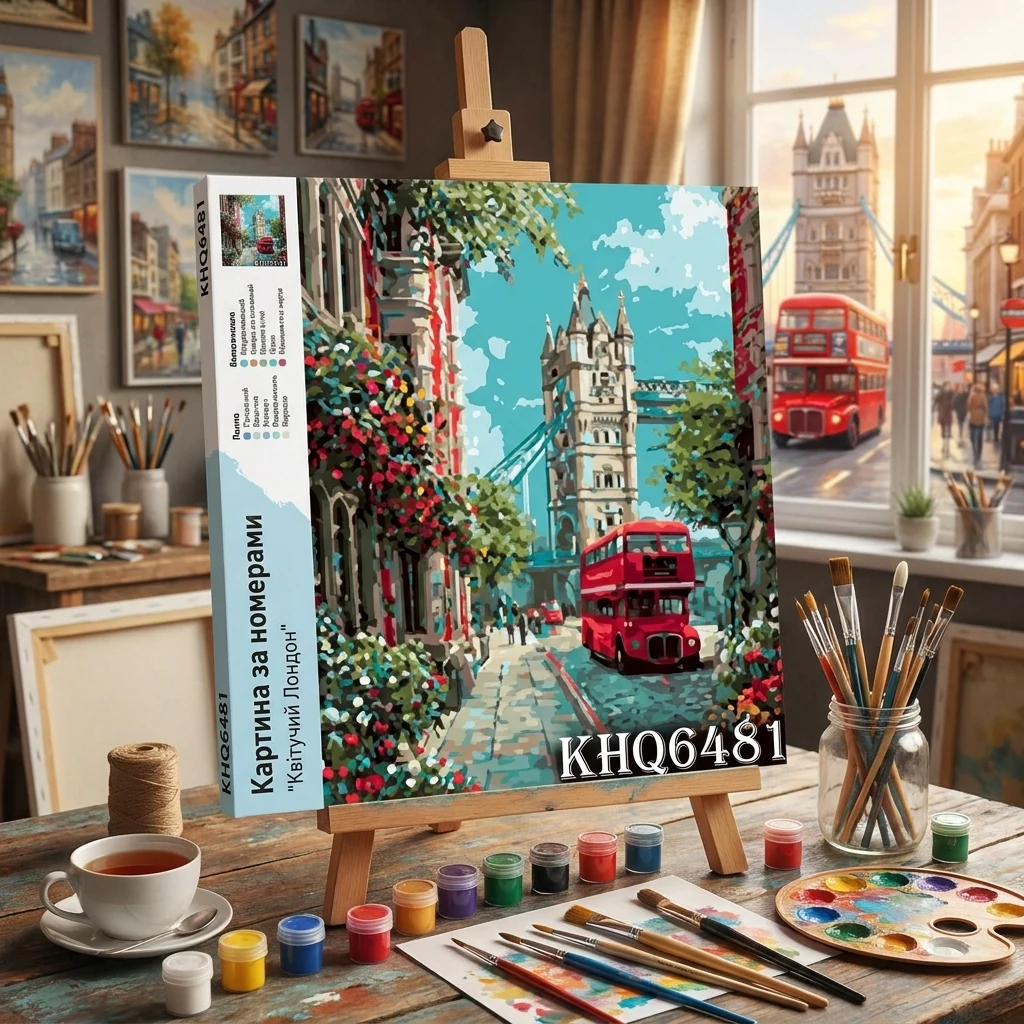 Картина за номерами 40*50 см "Квітучий Лондон"