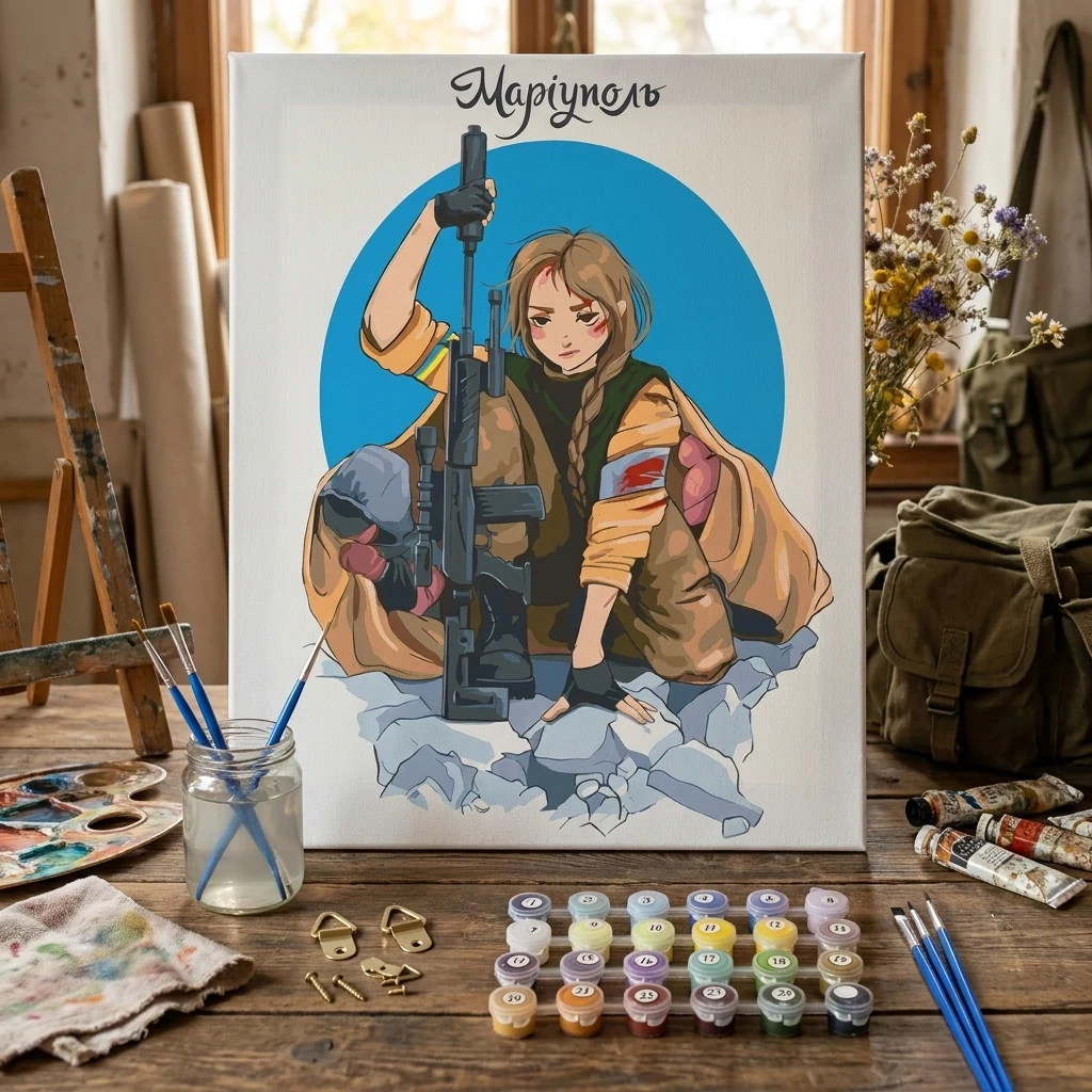 Картина за номерами 40*50 см "Маріуполь" акрил