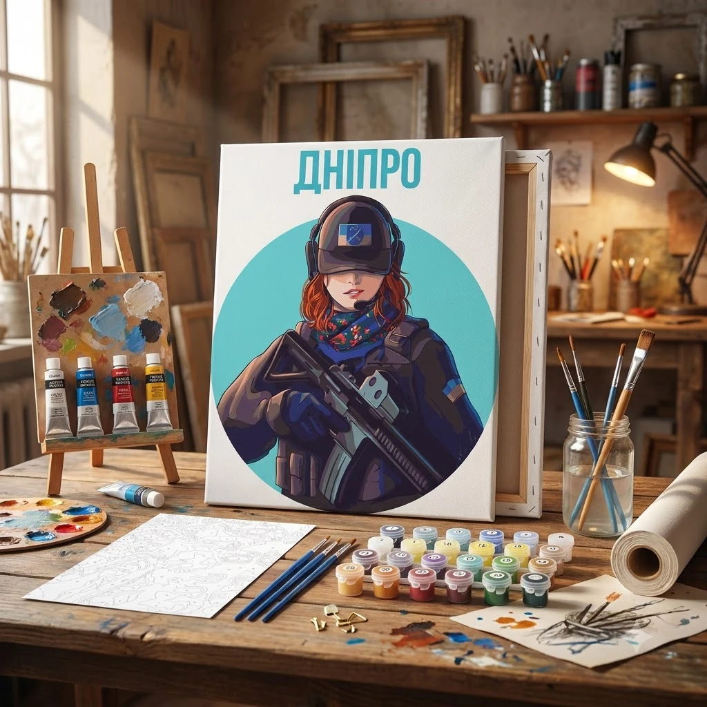 Картина за номерами 40*50 см "Нестримне Дніпро"