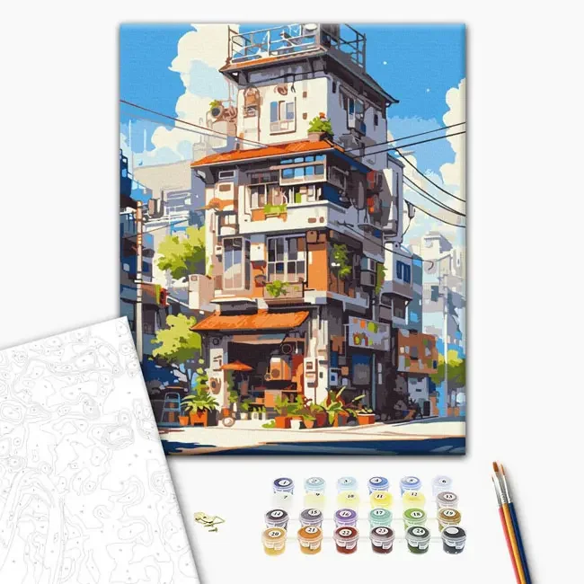 Картина за номерами 40*50 см, полотно на підрамнику, акрил, складність 4, "Токійські апартаменти"