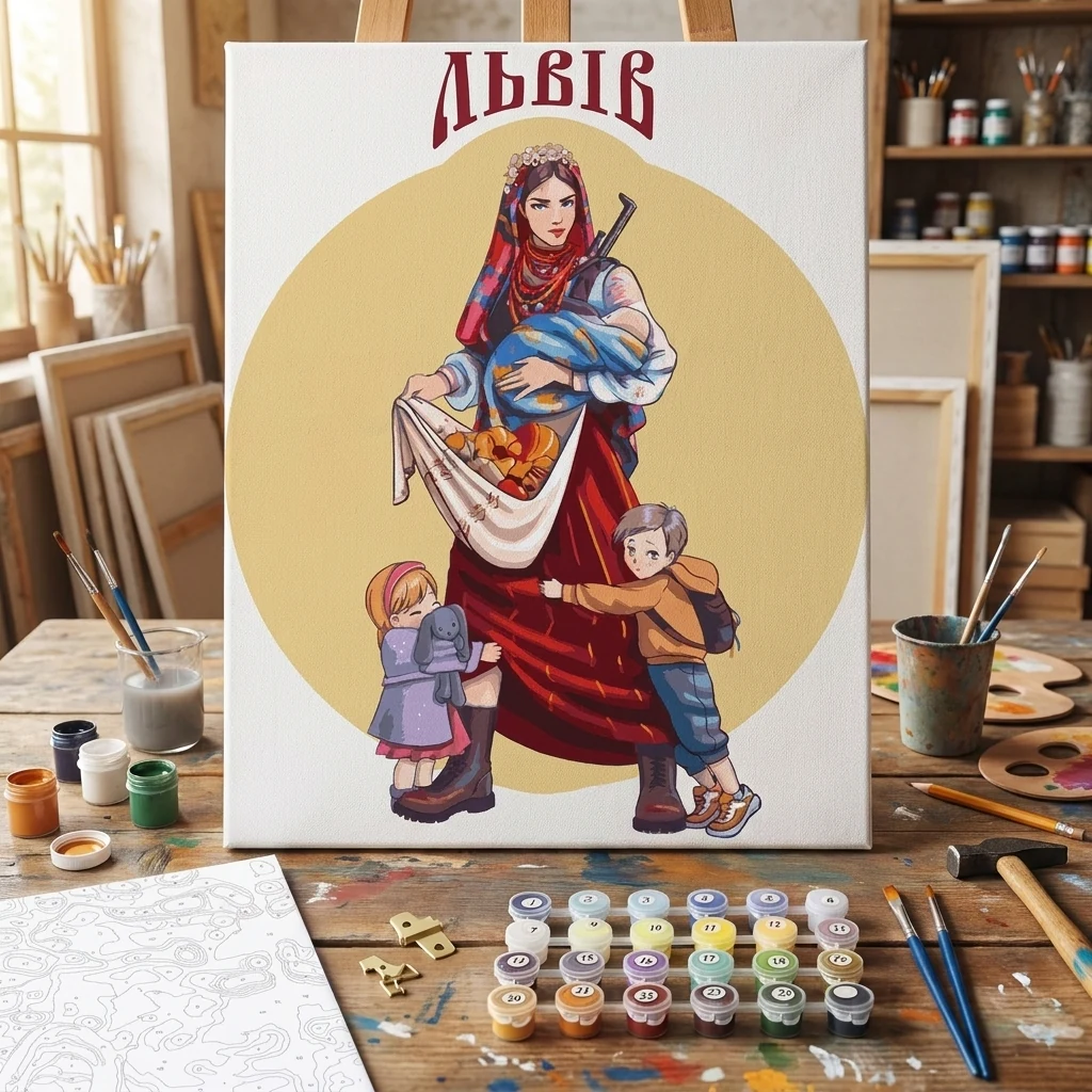 Картина за номерами 40*50 см "Щедрий Львів"