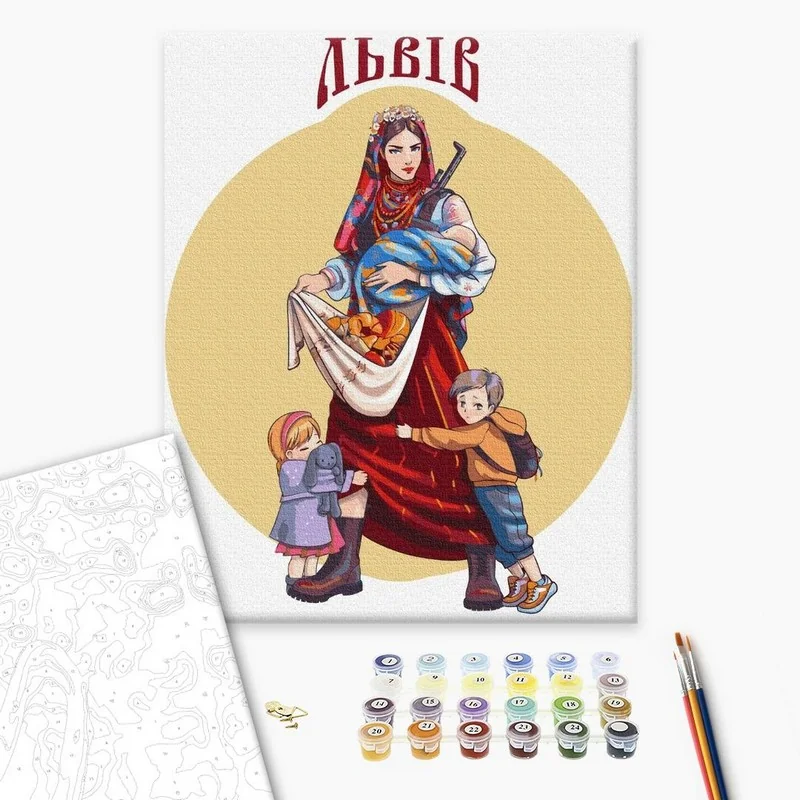 Картина за номерами 40*50 см "Щедрий Львів"