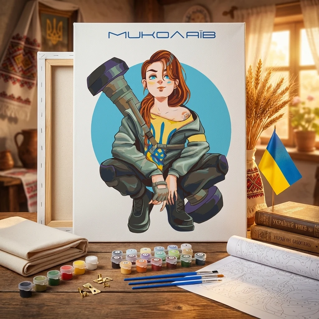 Картина за номерами 40*50 см "Відважний Миколаїв" акрил