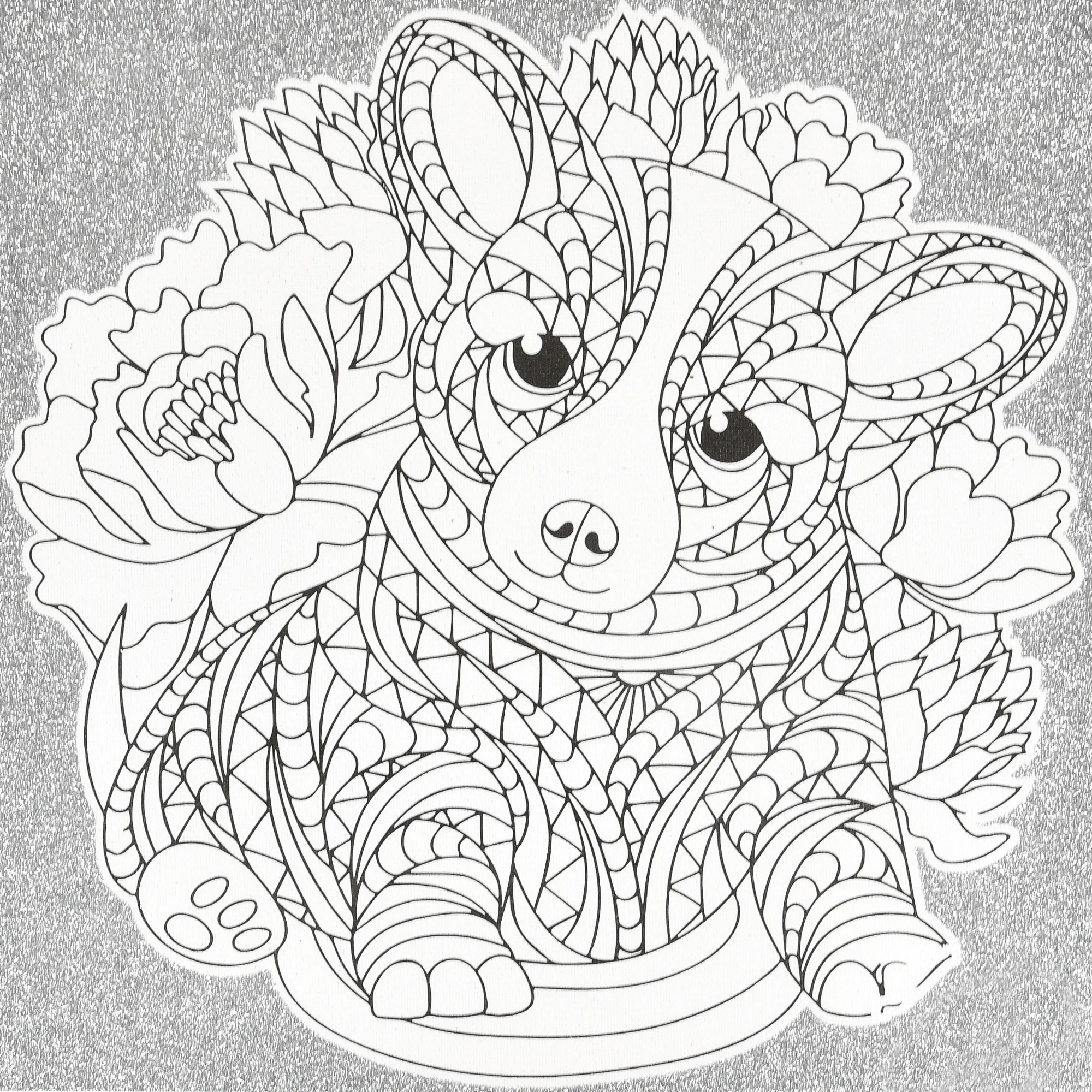 Картина за номерами антистрес Strateg Ніжна мордочка розміром 30х30 см JCEE37112