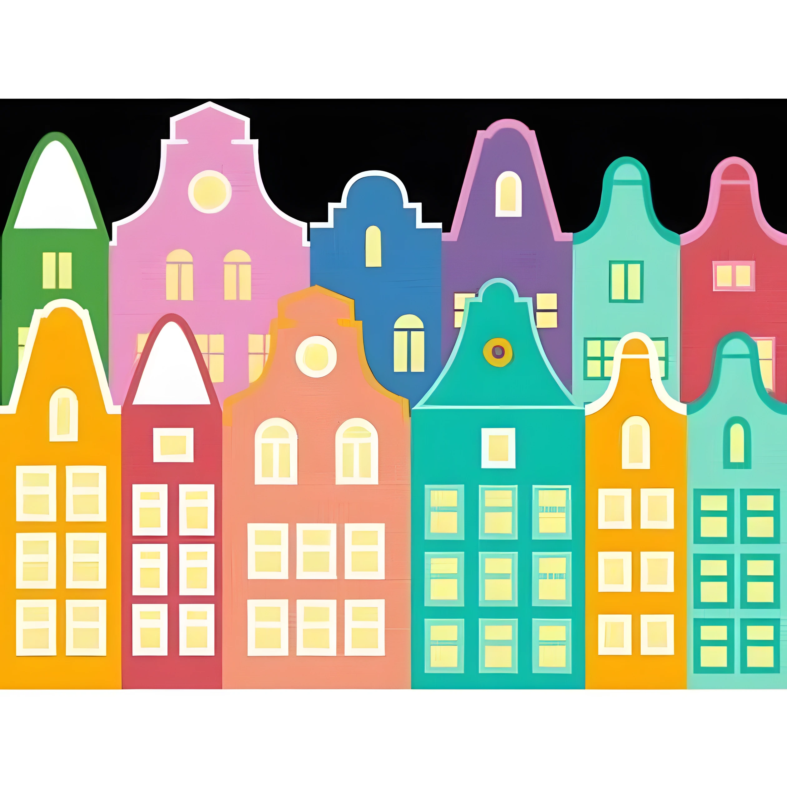 Картина за номерами Яскраві будиночки 15х20см з мольбертом ROSA START