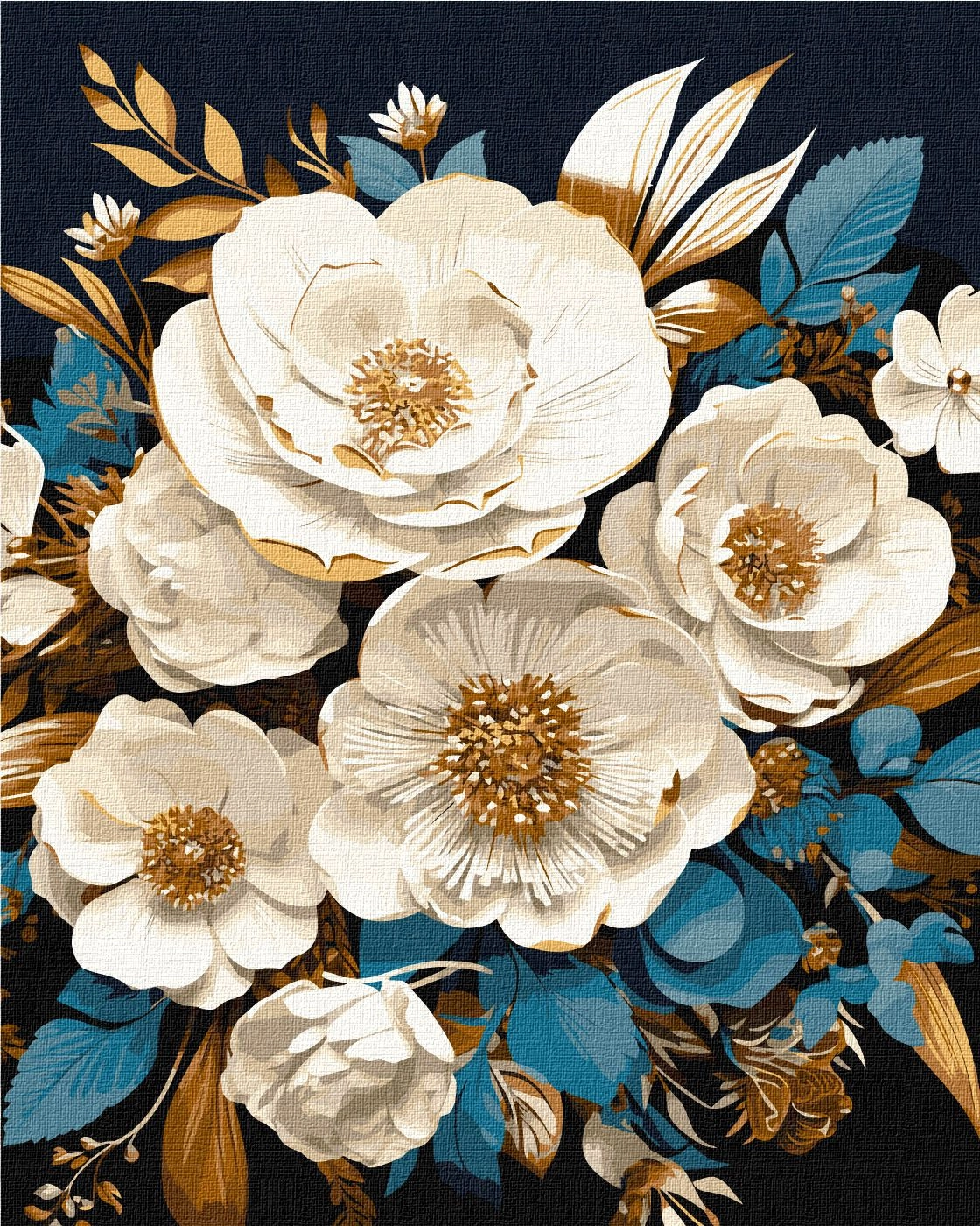 Картини за номерами Ідейка Біла симфонія з фарбами металік extra 40х50см 3270 — фото 2