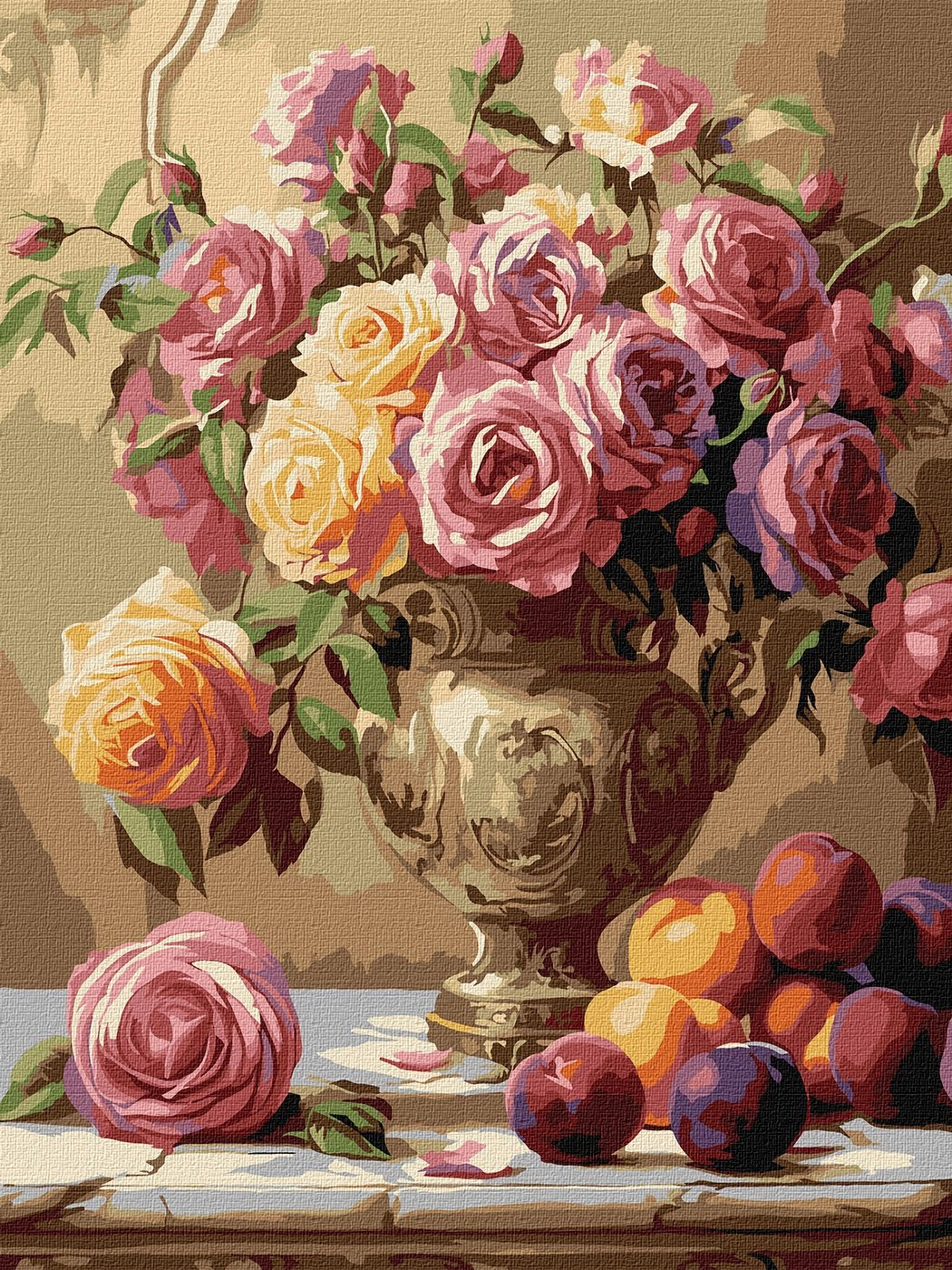 Картини за номерами Ідейка Різнокольорові троянди 30х40см 3291 — фото 2