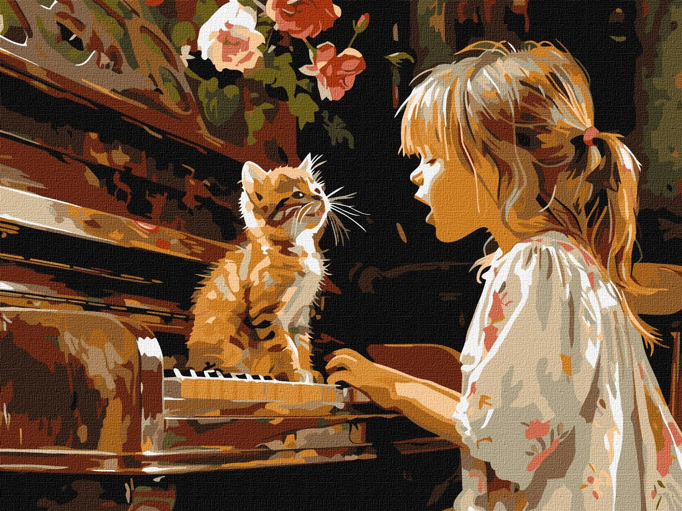 Картини за номерами Ідейка Співочий дует 30х40см 8470 — фото 2