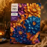 Картини за номерами Ідейка Яскраві жоржини з фарбами металік extra 30х40см 3305 — фото 1