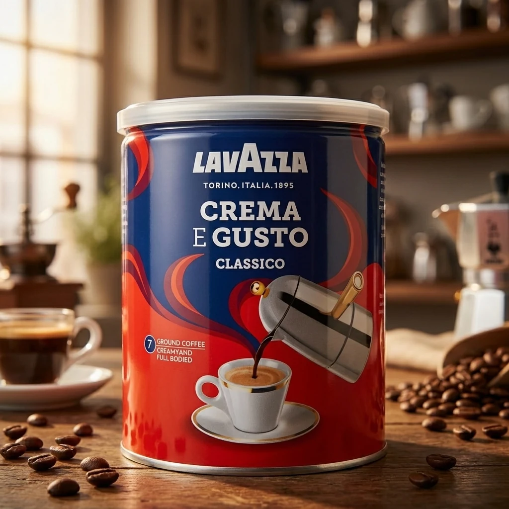 Кава меленаLavazza Crema&Gusto залізна банка 250г — Продукти та напої