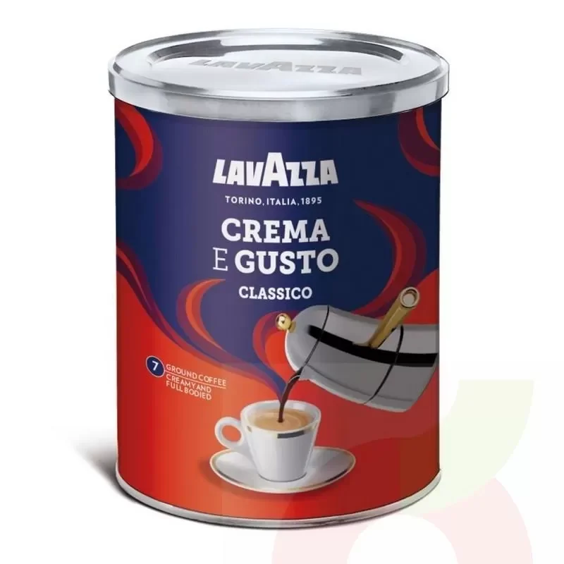 Кава меленаLavazza Crema&Gusto залізна банка 250г — фото 3