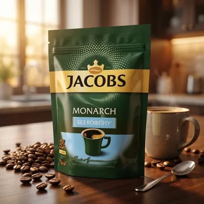 Кава розчинна без кофеїну Jacobs Monarch 60г