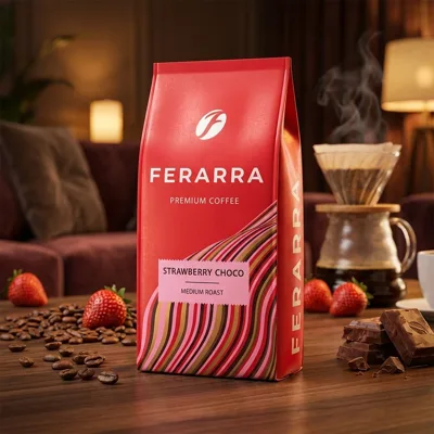 Кава в зернах Ferarra з ароматом суниці та шоколаду 1кг