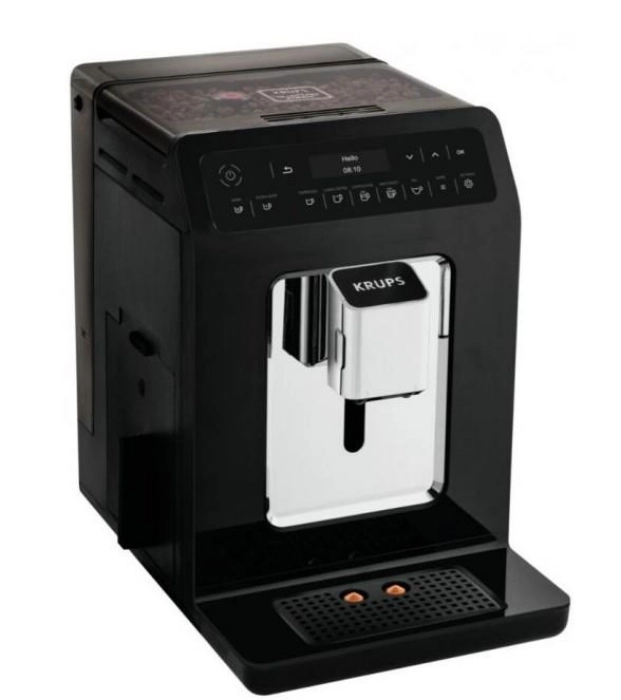 Кавомашина Krups Evidence 2.3л, зерно, автомат.капучинатор, дисплей, авторецептів - 15, сенсор.керування, чорний — фото 2