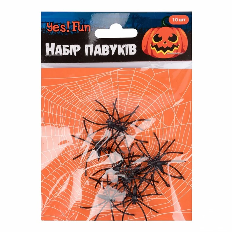Хелловін - Павук 4*5 см (наб.10шт.) Чорний