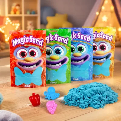 Кінетичний пісок Magic sand в пакеті 39402-3 блакитний 350 г