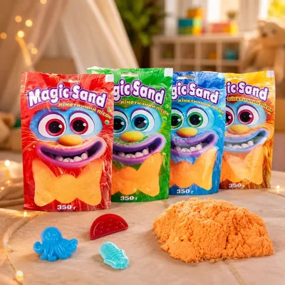 Кінетичний пісок Magic sand в пакеті 39402-7 помаранчевий 350 г